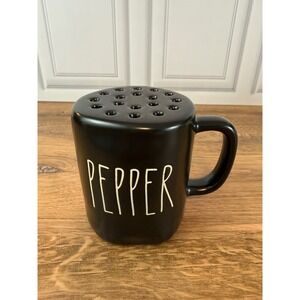 Rae Dunn Black Ceramic Pepper Shaker ONLY Artisan Collection Magenta